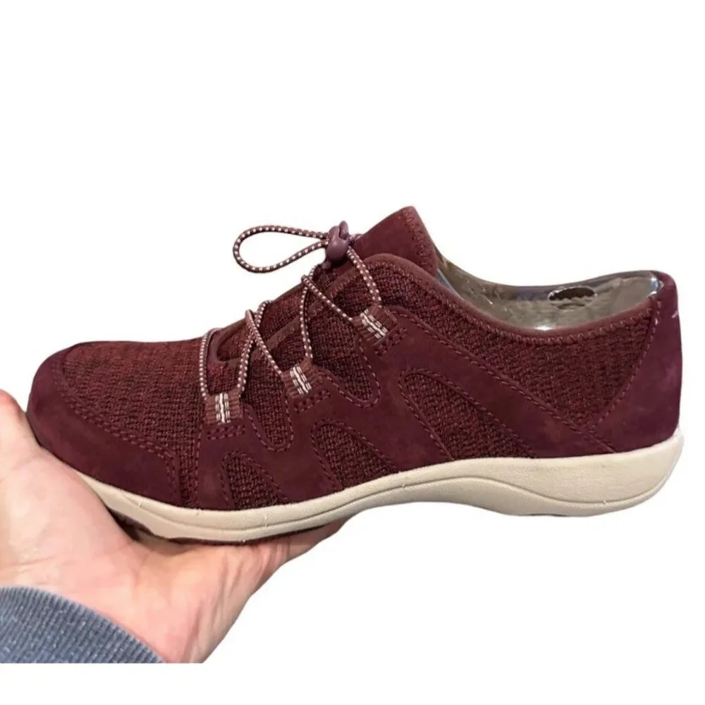 DANSKO Womens Holland Supportive Leather Burgundy Wine Suede Sneaker EU 36